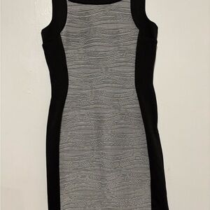 Calvin Klein Black and Gray Mini Dress